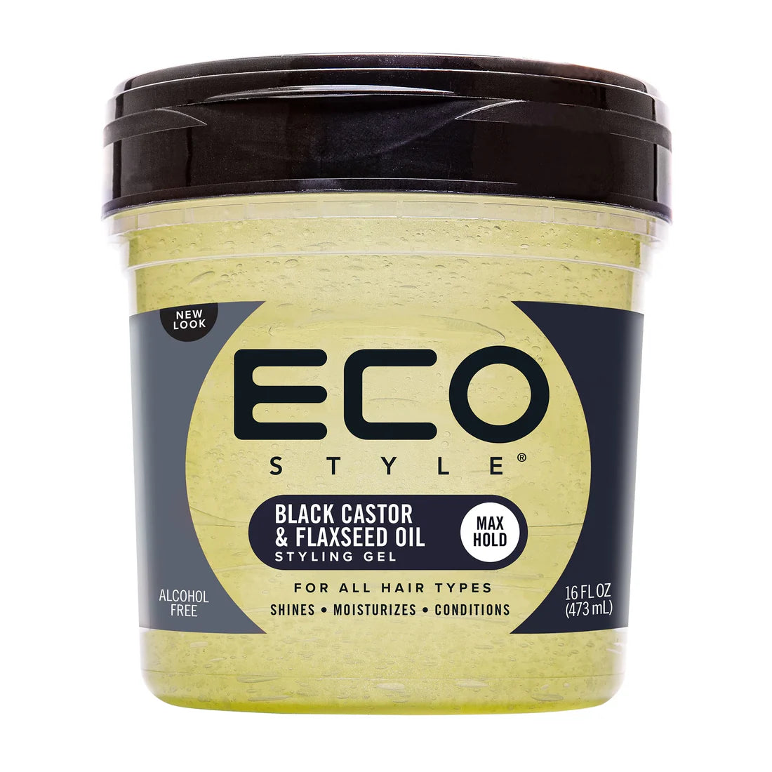 ECO STYLER BLACK CASTOR & FLAXSEED OIL HAIR STYLING GEL