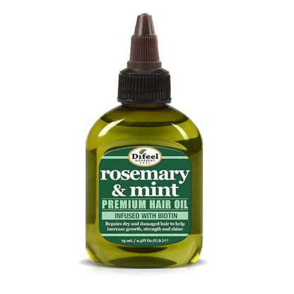 DIFEEL ROSEMARY AND MINT PREMIUM HAIR OIL WITH BIOTIN 2.5 OZ.