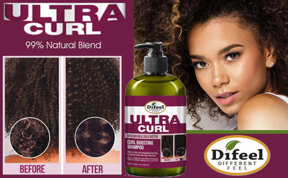 DIFEEL ULTRA CURL WITH ARGAN & SHEA BUTTER - CURL BOOSTING SHAMPOO 12 OZ.