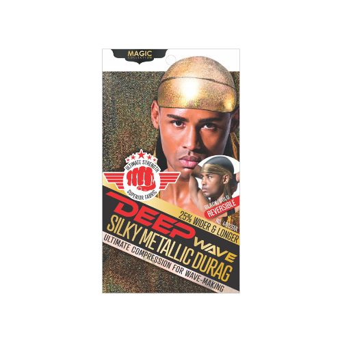 MAGIC COLLECTION MEN'S DEEP WAVE SILKY METALLIC DURAG