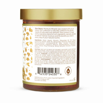 AFRICAN PRIDE MOISTURE MIRACLE BLACK CASTOR & JOJOBA OIL MAX HOLD STYLING GEL, 18OZ