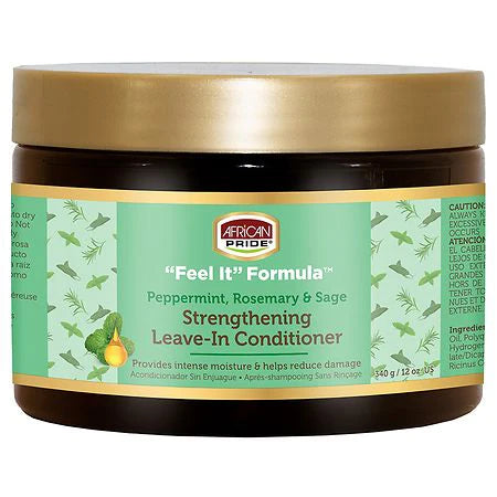 African Pride Feel It Formula Strengthening Leave In Conditioner, 12.0 OZ