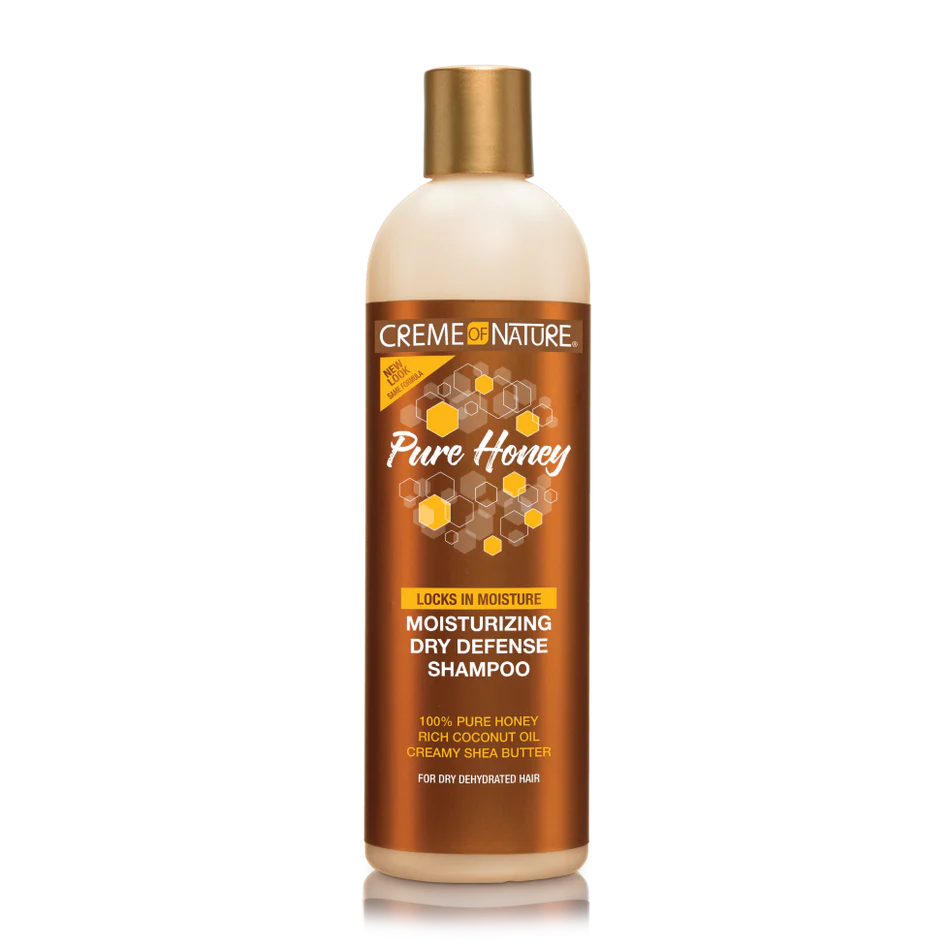 CREME OF NATURE PURE HONEY Moisturizing Dry Defense Shampoo 12oz