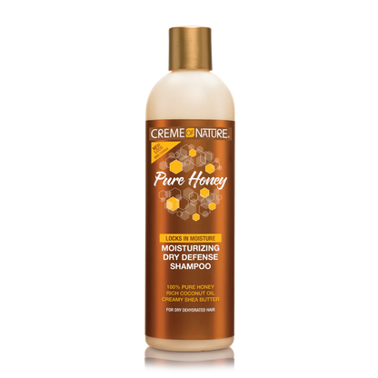 CREME OF NATURE PURE HONEY Moisturizing Dry Defense Shampoo 12oz