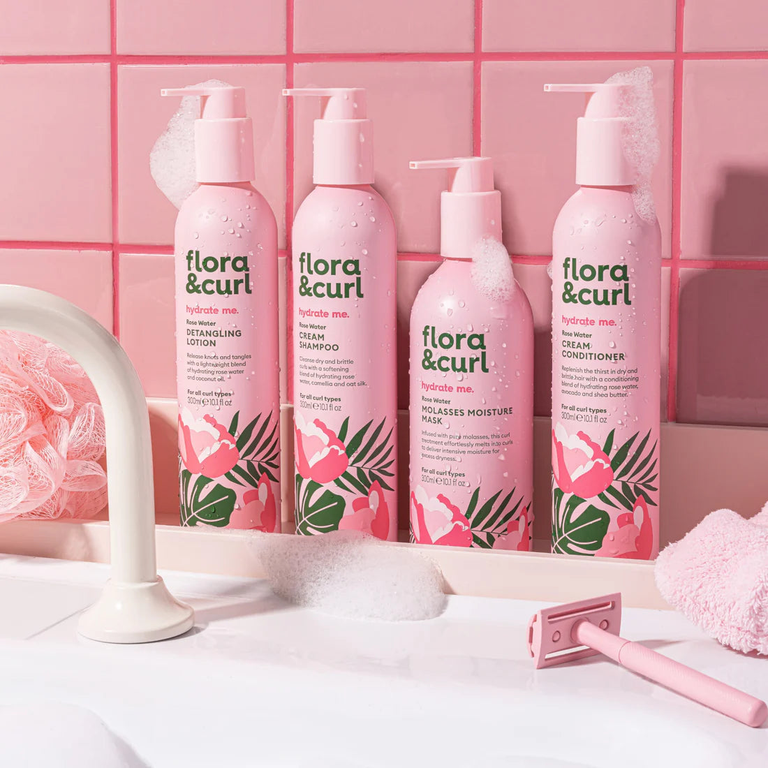FLORA & CURL Rose Water Cream Conditioner 300ml