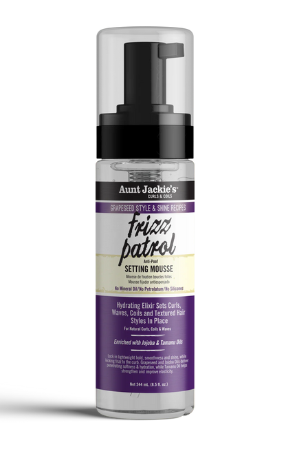 AUNT JACKIE’S Frizz Patrol Anti-Poof Twist & Curl Setting Mousse 8.5 OZ