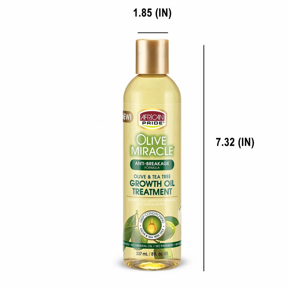 AFRICAN PRIDE OLIVE MIRACLE GROWTH OIL TREATMENT, 8FL OZ