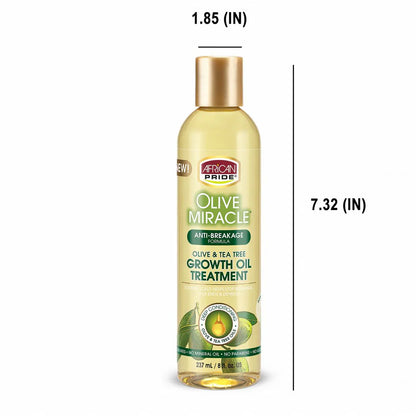 AFRICAN PRIDE OLIVE MIRACLE GROWTH OIL TREATMENT, 8FL OZ