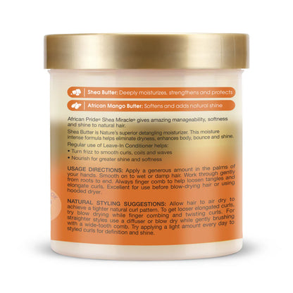 AFRICAN PRIDE SHEA MIRACLE LEAVE-IN CONDITIONER, 15OZ