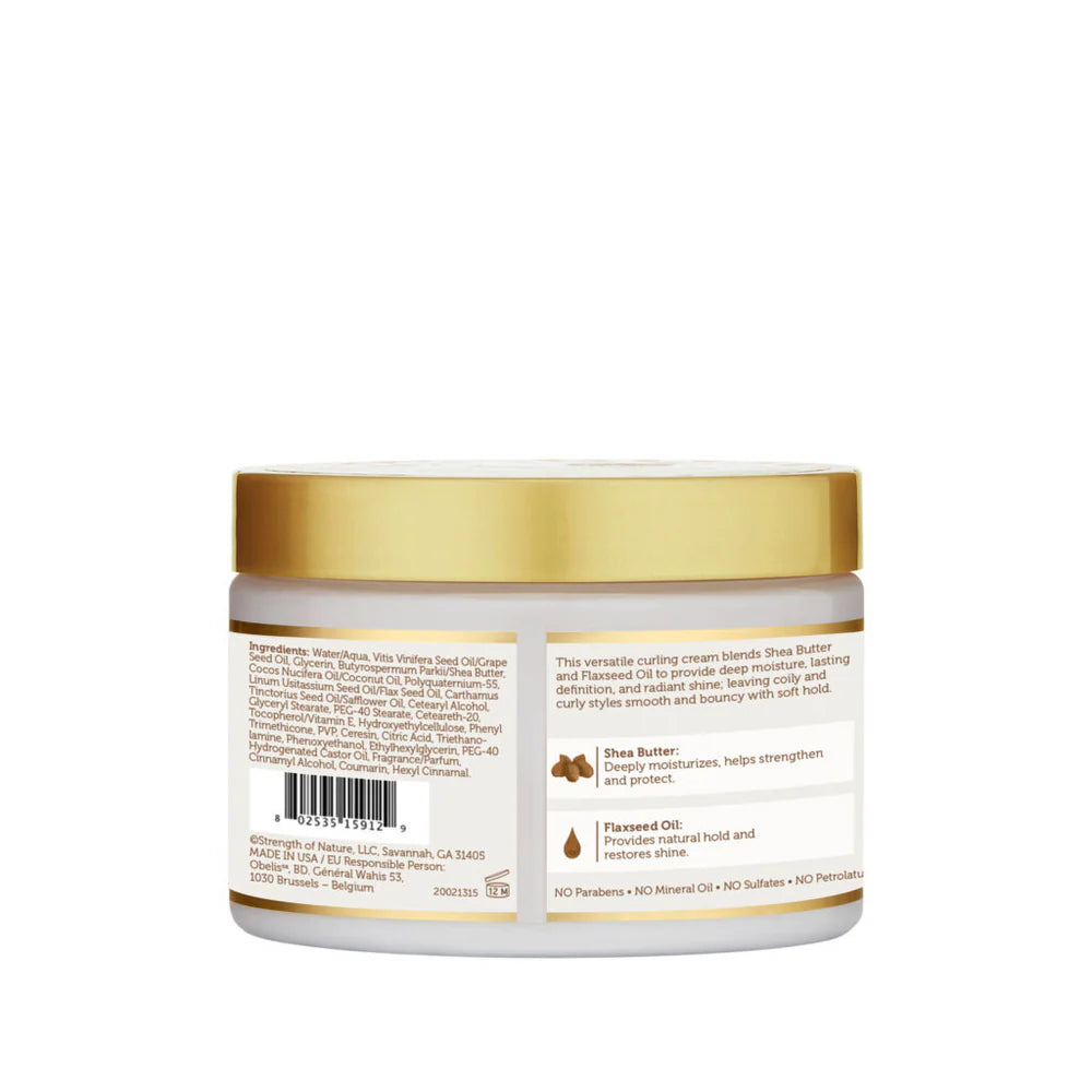 AFRICAN PRIDE MOISTURE MIRACLE SHEA BUTTER & FLAXSEED OIL CURLING CREAM, 12OZ