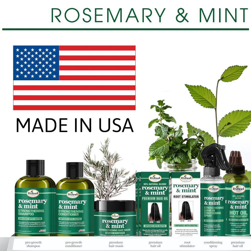 DIFEEL ROSEMARY AND MINT HAIR STRENGTHENING CONDITIONER WITH BIOTIN 12 oz