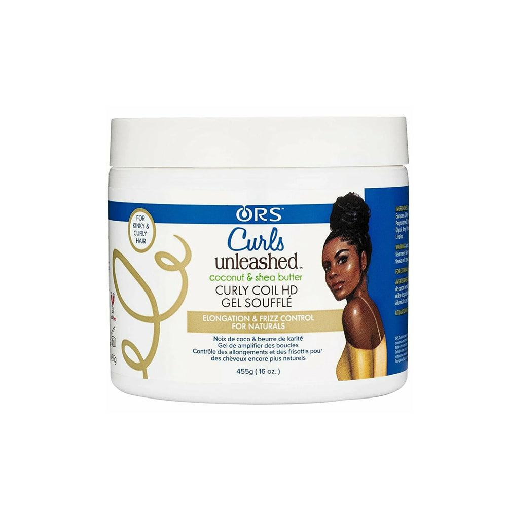 ORS CURLS UNLEASHED COCONUT AND SHEA BUTTER CURLY COIL HD GEL SOUFFLE (16.0 OZ)