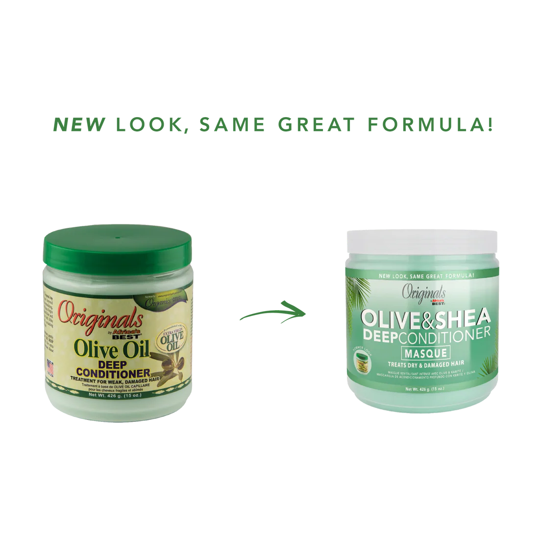 AFRICA'S BEST OLIVE OIL CONDITIONING COLLECTION OLIVE & SHEA DEEP CONDITIONER MASQUE 15 oz