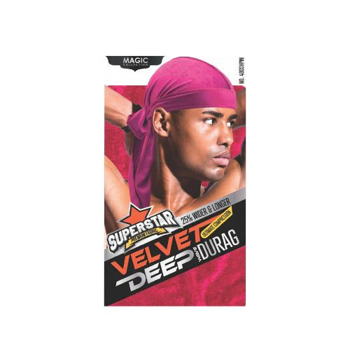 MAGIC COLLECTION MEN'S SUPERSTAR VELVET DEEP DURAG