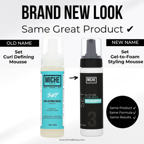 MICHE SET GEL-TO-FOAM STYLING MOUSSE-7.5 oz