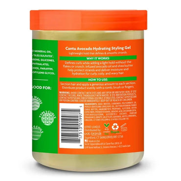 Cantu Avocado Paraben-Free Hydrating Styling Gel, 18.5 oz