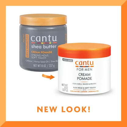 Cantu for Men Cream Pomade with Flexible Hold, 8 oz
