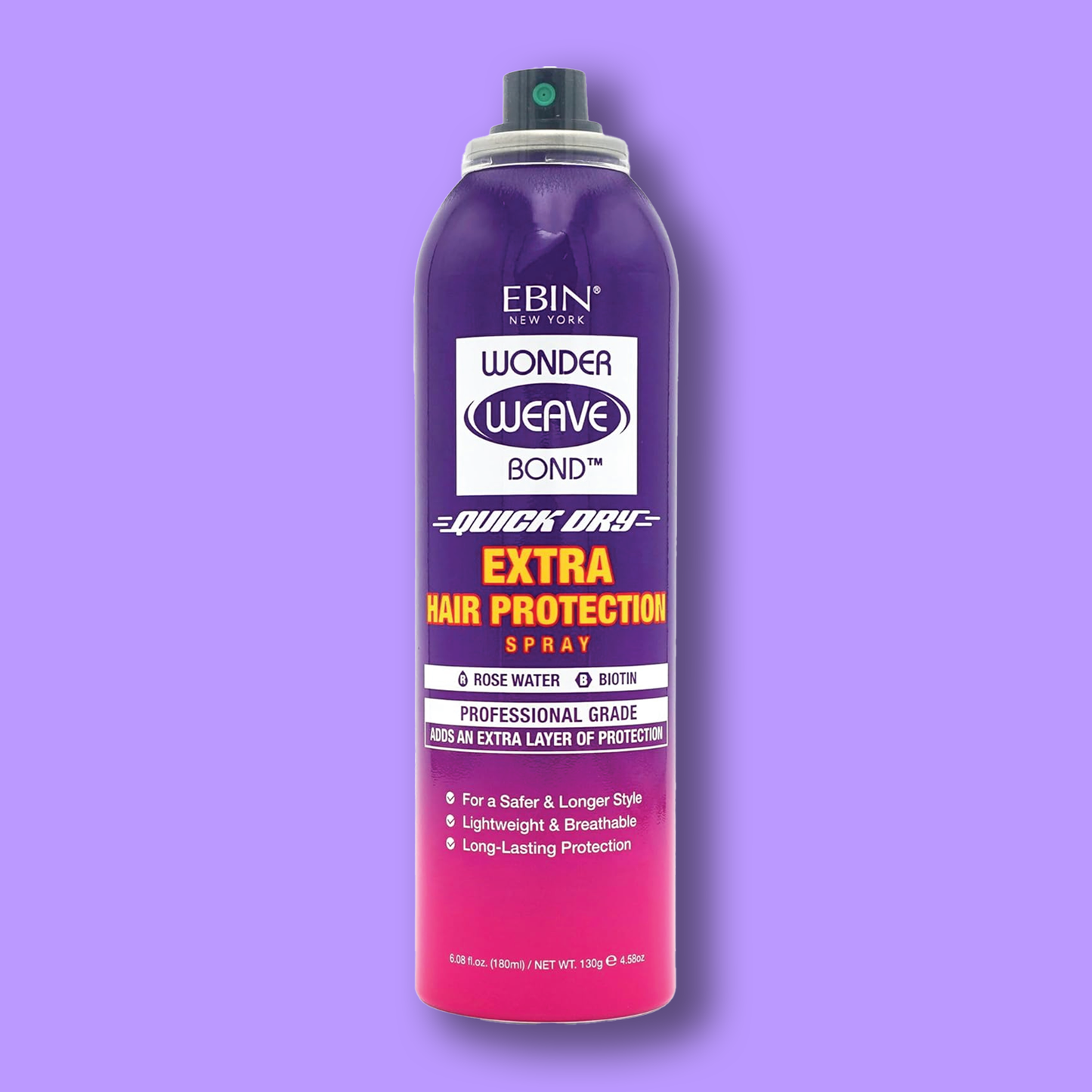 EBIN Wonder Weave Bond Quick Dry Extra Hair Protection Spray, Rose Water & Biotin, 180ml