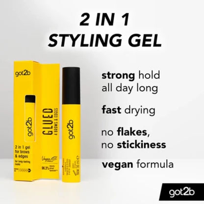 GOT2B GLUED 4 BROWS & EDGES 2IN1 GEL 16ML