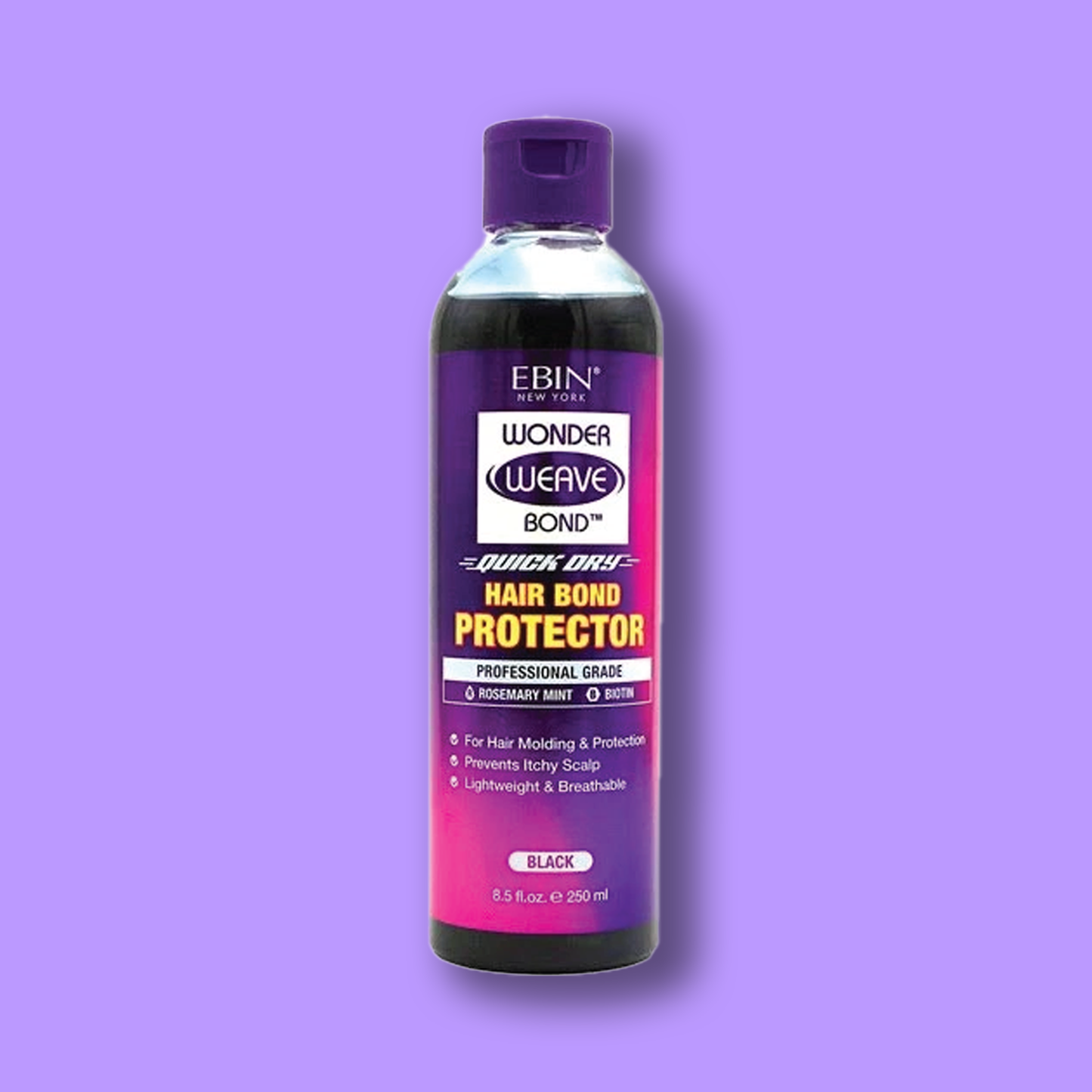Ebin Wonder Weave Bond Glue & Hair Black - Protector - Spray 250ml