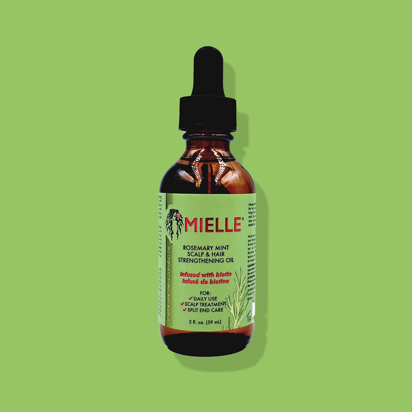 Mielle Rosemary Mint Scalp & Hair Straightening Oil - Rosemary Mint Oil 59ml-